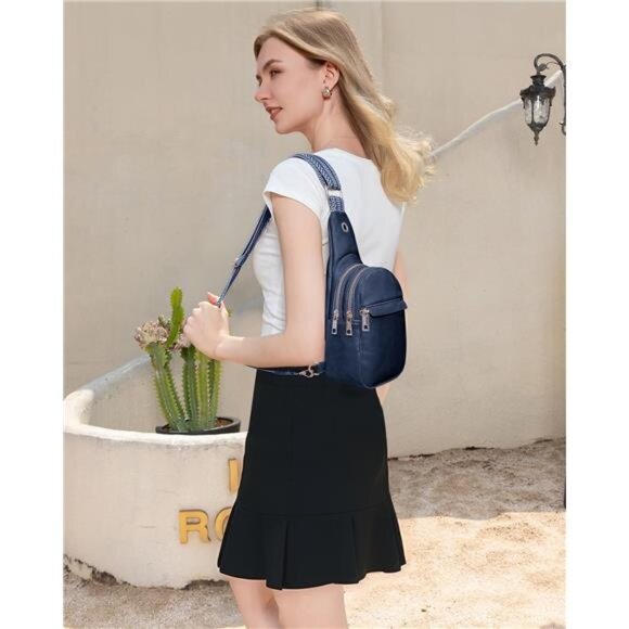Sling Bags, Small Crossbody Bags Navy Blue - Picture 3 of 7